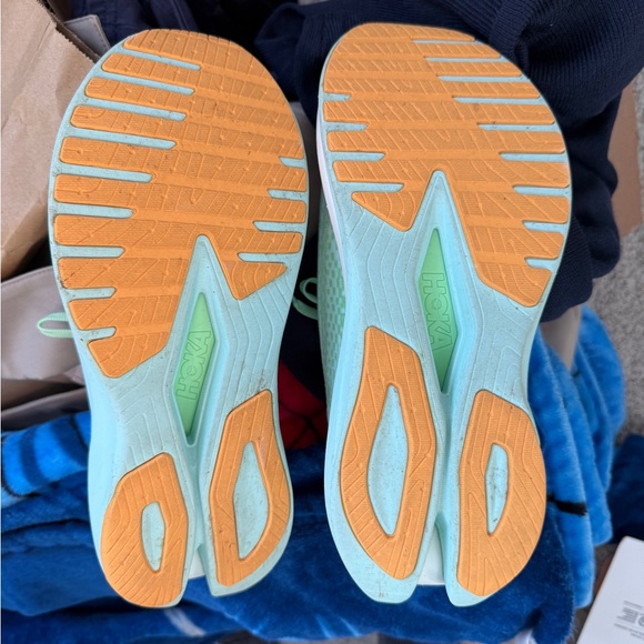 Hoka Women's Mach X -Regular Width | Lime Glow/Sunlit Ocean | Size 8 - Picture 8 of 8